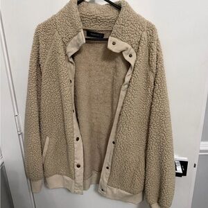 Cozy Tan Sherpa Jacket